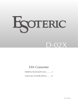 Esoteric D-02X Manuale del proprietario