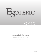 Esoteric G-01X Manuale del proprietario