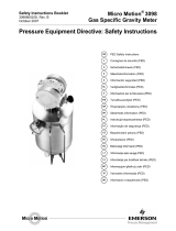 Micro Motion Pressure Equipment Directive - Model 3098 Manuale del proprietario