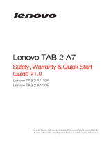Lenovo Tab 2 A7-20F Istruzioni per l'uso