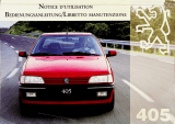 Peugeot 405 Manuale del proprietario