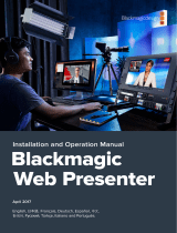 Blackmagic Web Presenter Streamer Manuale del proprietario