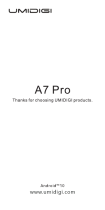 UMI A7 Pro 64G Manuale utente