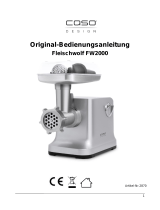 Caso Fleischwolf „FW2000“, 2000 Watt, Aluguss/ Edelstahl Istruzioni per l'uso
