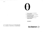 De Dietrich HE8995D1 Manuale del proprietario