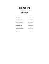 Denon Pro­fes­sional DN-470A Manuale del proprietario