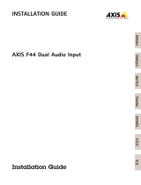 Axis F44 Dual Audio Input Main Unit Manuale utente