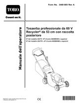 Toro 53cm Heavy-Duty 60V Recycler/Rear Bagger Lawn Mower Manuale utente