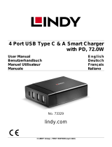 Lindy 4 Port USB Type C & A Smart Charger Manuale utente