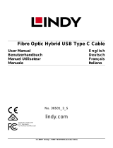 Lindy 15m Fibre Optic Hybrid USB Type C Cable, Audio / Video Only Manuale utente