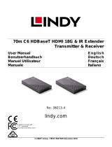 Lindy 70m Cat.6 HDMI 18G, IR & RS-232 HDBaseT Extender Manuale utente