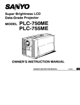 Sanyo PLC 755M Manuale del proprietario