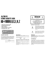 Aiwa AD-F 800E Manuale del proprietario