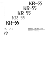 Roland KR-55 Manuale del proprietario