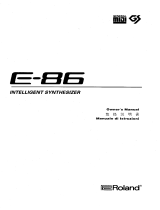 Roland E-86 Manuale del proprietario