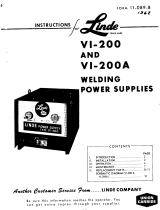 UNION CARBIDE Linde VI-200 and VI-200A Welding Power Supplies Troubleshooting instruction