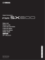 Yamaha PSR-SX600 Scheda dati
