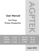AGPtek Wireless Charging Pad Manuale utente