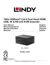 Lindy 100m Cat.6 Dual Head HDMI, USB & RS-232 Extender Manuale utente