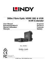 Lindy 300m Fibre Optic HDMI 18G & USB KVM Extender Manuale utente