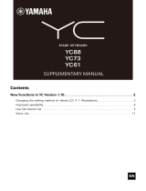 Yamaha YC Series Stage Keyboard Manuale utente