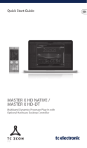 TC Electronic MASTER X HD NATIVE / MASTER X HD-DT Guida Rapida