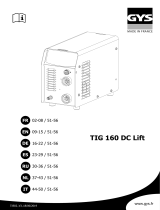 GYS GYSMI TIG 160 DC-LIFT (TORCH+EL.HOLDER+CLAMP) Manuale del proprietario