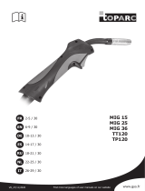GYS TOPARC MIG TORCH 150A - AIR - 3m - STEEL (Ø0.8mm-M6) Manuale del proprietario