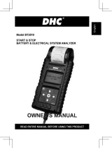 DHC BATTERY TESTER - BT 2010 START-STOP Manuale del proprietario
