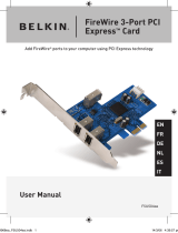Belkin CARTE FIREWIRE 3-PORT PCI EXPRESS #F5U504 Manuale del proprietario