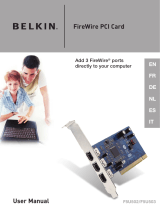 Belkin CARTE IEEE 1394 FIREWIRE® PCI #F5U502EA Manuale utente
