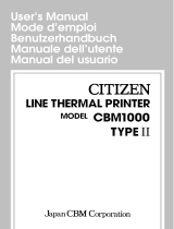 Citizen CBM1000 II Serie Manuale utente