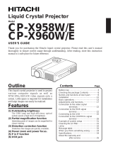 Hitachi CP-X958 Manuale utente