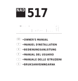 NAD NAD 517 Manuale utente