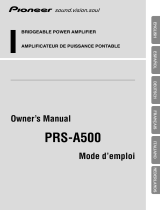 Pioneer PRS-A500 Manuale utente