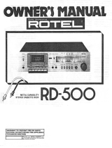 Rotel RD-500 Manuale utente