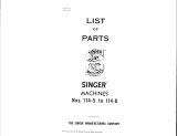 SINGER 114-5 Manuale utente