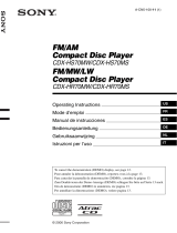 Sony CDX-HS70MS Manuale utente