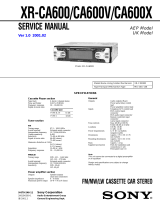 Sony XR-CA600V Manuale utente