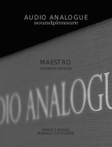 Audio Analogue SRL soundpleasure MAESTRO INTEGRATED AMPLIFIER Manuale utente