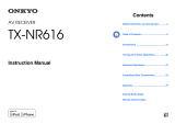 ONKYO TX-NR 616 Manuale utente