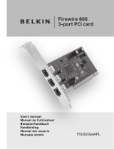 Belkin CARTE PCI FIREWIRE 800, 3 PORTS #F5U623 Manuale del proprietario