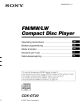 Sony CDX-GT20 Manuale del proprietario
