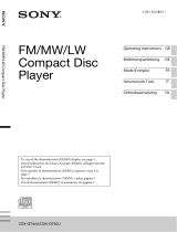 Sony CDX-GT40U Manuale del proprietario