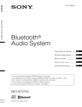 Sony MEX-BT2700 Manuale del proprietario