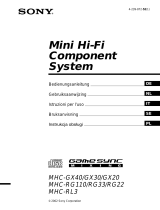 Sony MHC-GX30 Manuale del proprietario