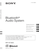 Sony MEX-BT2800 - Bluetooth Audio System Manuale del proprietario