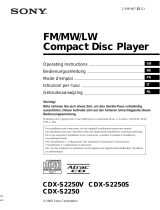 Sony cdx s 2250 Manuale del proprietario