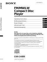 Sony cdx ca 850 Manuale del proprietario