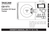 Tascam CD-VT1 Manuale del proprietario